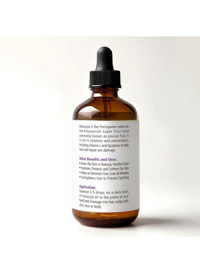 Renewalize Maracuja (Passion Fruit) Seed Facial Oil Skin Moisturizer For Face | Cold Pressed And Unrefined | For All Skin Types | Large 4 Fl Oz Bottle - Image 2