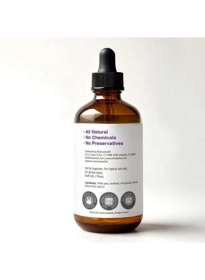 Renewalize Maracuja (Passion Fruit) Seed Facial Oil Skin Moisturizer For Face | Cold Pressed And Unrefined | For All Skin Types | Large 4 Fl Oz Bottle - Image 3