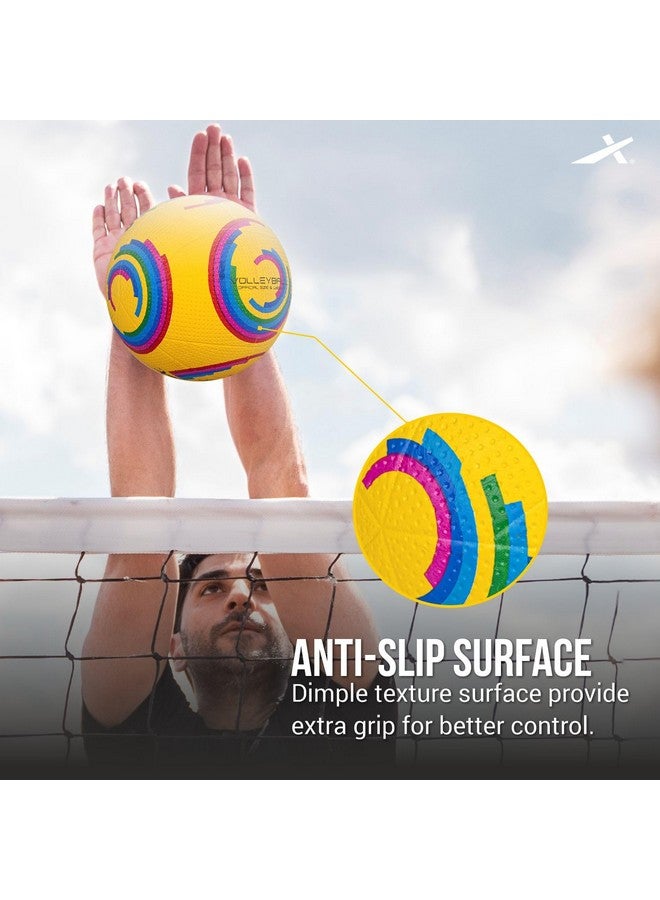 Vector X Glider Rubber Moulded Indoor/Outdoor Volleyball with Butyl Bladder, Yellow, Size: 4 (Suitable for Practice/Match/Training) + Free Air Needle - Image 3