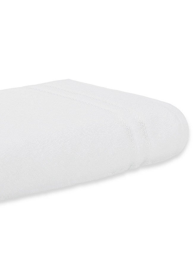 Welspun 100% Cotton Quick Dry Bath Towel | High Absorbency Super Soft, Fast Drying Towels for Bath | 380 GSM Large Size 1 Piece Bath Towel for Men and Women | Sized 70cm X 137cm White - Image 3