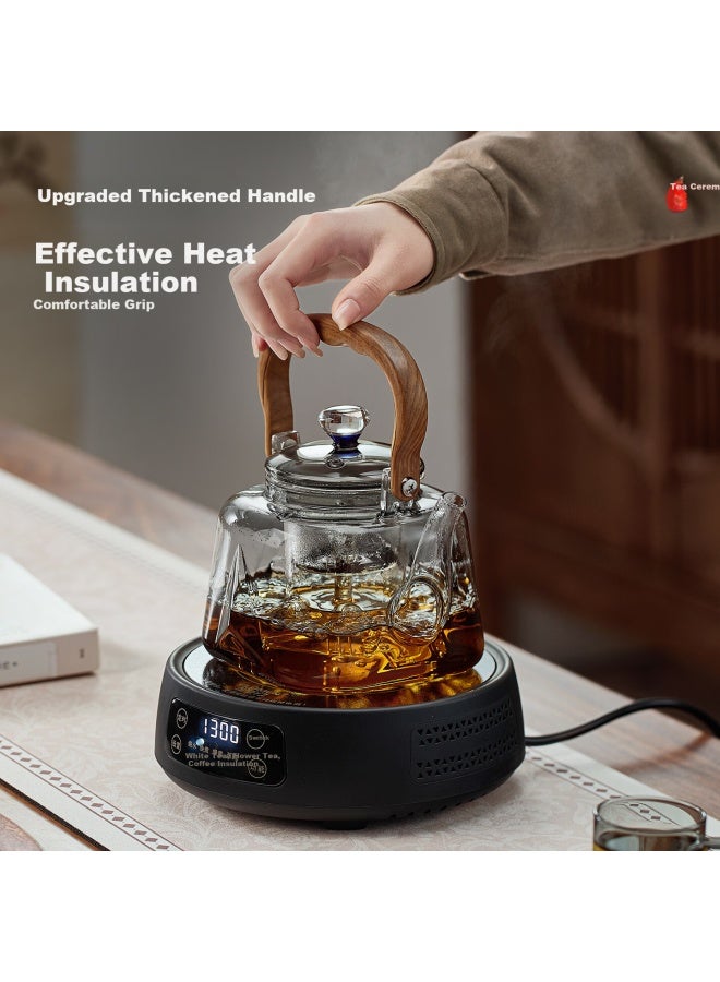 Yihutea Yi Hu Tea Glass Teapot Double-layer Large Capacity Heat-resistant Handle Kettle New Home Brewing Tea Set - Image 2