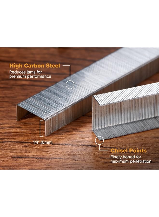 Bostitch Office Standard Staples 1 4 Inch Length Full Strip Staples 5000 Per Box 8 Pack - Image 2