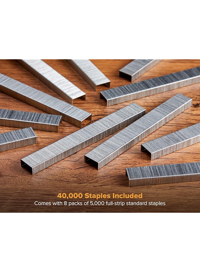 Bostitch Office Standard Staples 1 4 Inch Length Full Strip Staples 5000 Per Box 8 Pack - Image 4
