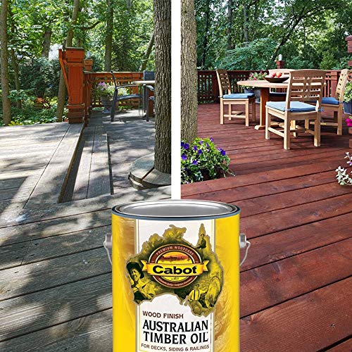 Cabot Australian Timber Oil Wood Stain and Protector, Jarrah Brown, 1 Gallon - Image 2