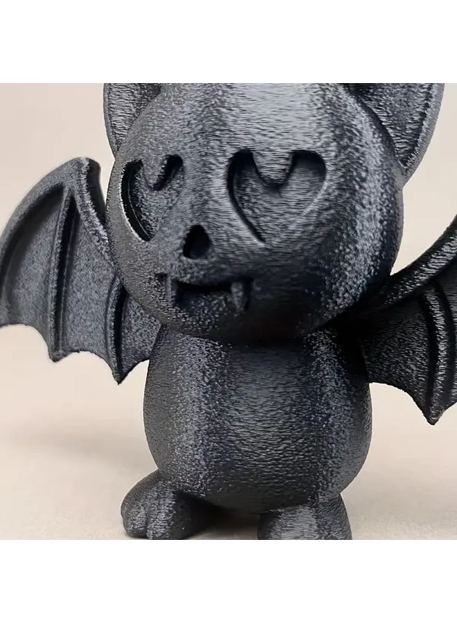Black 3D Printed Cute Bat Statue Halloween Decoration PLA Indoor Outdoor Gift - Image 2