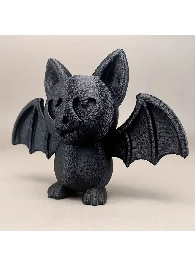 Black 3D Printed Cute Bat Statue Halloween Decoration PLA Indoor Outdoor Gift - Image 1