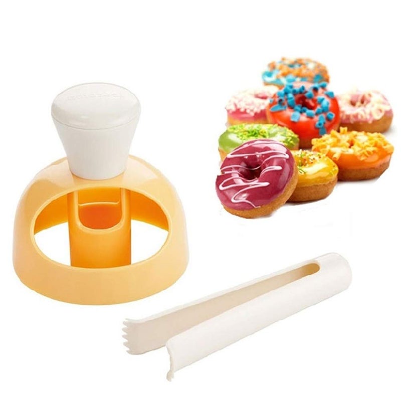 nn N/N Donut Cake Mould with Dipping plier, diy donut maker donut cake molds for baking Cake Decorating Tools Desserts Bread Cookies Cutter Maker Baking Supplies Kitchen Tool - Image 1