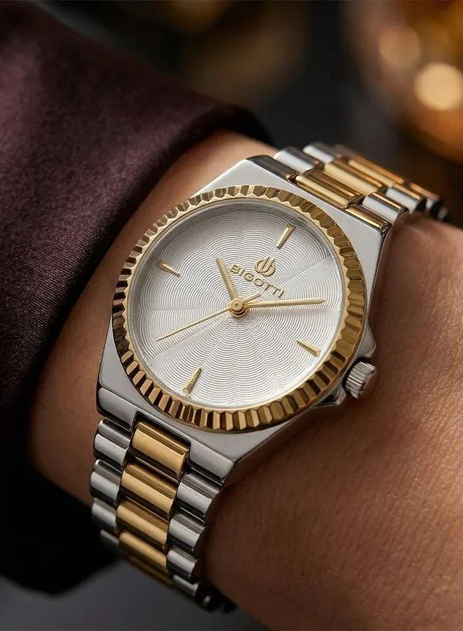 BIGOTTI Bigotti - Quotidiano Women Watch | Stainless SteelBrass Case | Analog | Round Dial | Mineral Glass | Japanese Quartz | Water Resistant 30 Meters