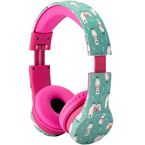 Snug Play+ Kids Headphones – Volume Limited 93dB for Safe Listening – Foldable, Durable Headphones for Toddlers, Boys & Girls – Tangle-Free Cord – Ideal for Travel, School, Tablets - Llamas - Image 2