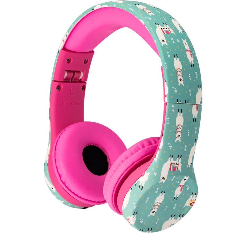 Snug Play+ Kids Headphones – Volume Limited 93dB for Safe Listening – Foldable, Durable Headphones for Toddlers, Boys & Girls – Tangle-Free Cord – Ideal for Travel, School, Tablets - Llamas - Image 1