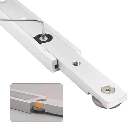Serplex® 3/4" Aluminium Alloy Miter Bar Clamping Tool, 300mm Silver T-Slot Track Gauge Rod Rail, Router Table Saw Slider for Woodworking, Precision Alignment, DIY Crafts - Image 4