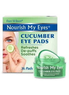 Nourish My Eyes Cucumber And Green Tea Pads 36 Pads Each Athome Spa Treatment To Reduce Puffiness Revitalize Your Eyes Easytouse Cucumber Eye Pads For Dark Circles (Pack Of 3)