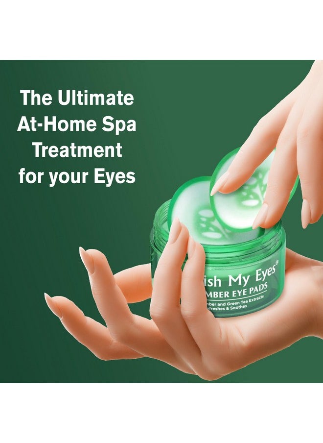 Fran Wilson Nourish My Eyes Cucumber And Green Tea Pads 36 Pads Each Athome Spa Treatment To Reduce Puffiness Revitalize Your Eyes Easytouse Cucumber Eye Pads For Dark Circles (Pack Of 3)  - Image 2