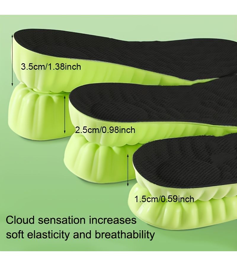 Height Increasing Insoles 3.5cm Shock Absorption Non Slip Men Women Casual - Image 4