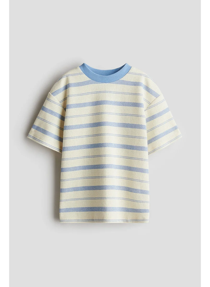H&M Loose-Fit Jacquard T-Shirt