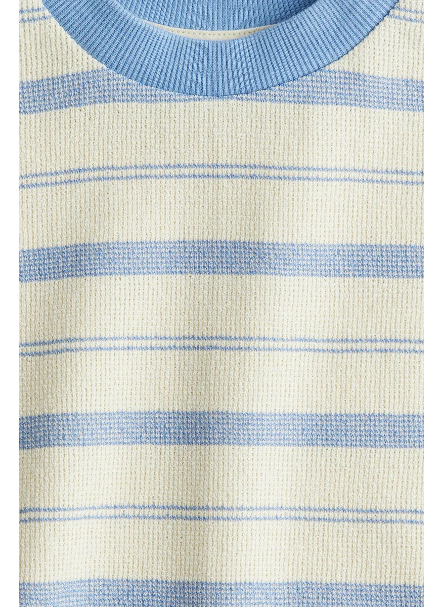 H&M Loose-Fit Jacquard T-Shirt