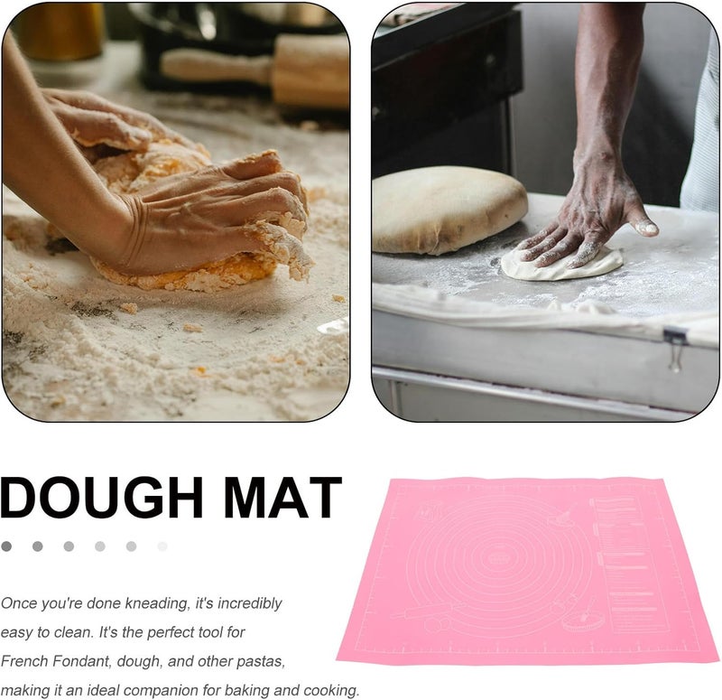 Zerodeko Silicone Kneading Dough Pad with Measurement, Non-stick Reusable Silicone Baking Mat 40x30cm for Pizza, Cake, Fondant, and Pastry Rolling in Kitchen - Image 3