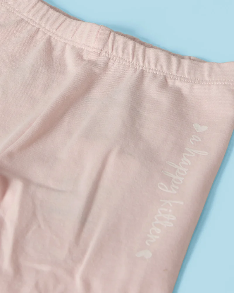 REDTAG Infant Girls Light Pink Jersey Leggings