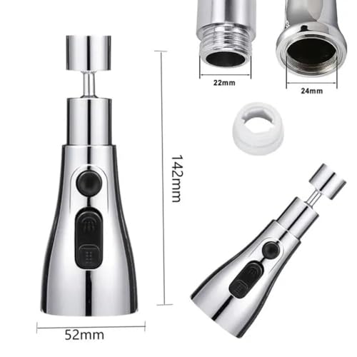 Scenty Tap Extender for Kitchen Sink, Flexible Faucet with Tap Extension for Convenient Use Upgrade Your Kitchen Sink with Flexible Tap for Easy Access, ?5.2 x 14.2 x 14.2 cm - Image 2