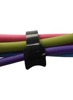erorex 50 Pcs Reusable Fastening Cable Ties Microfiber Cloth 6 Inch Hook And Loop Cord Ties Black  - Image 2