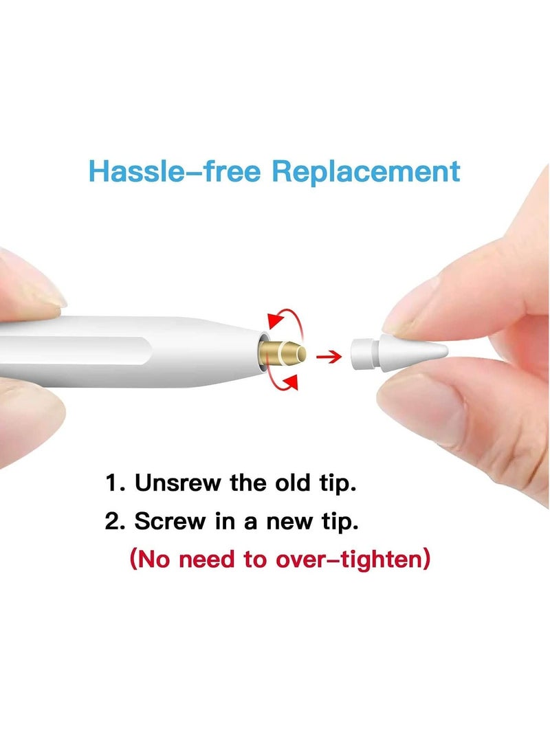 4 Pack Replacement Tips for Apple Pencil, High Sensitivity Pencil pencil Nibs Compatible 1st  2nd  - Image 5