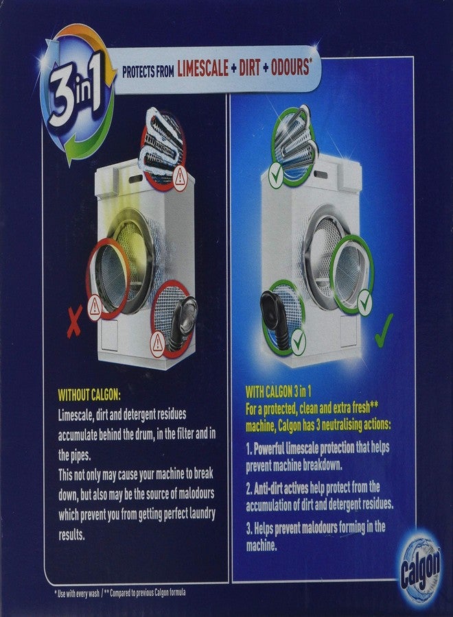 Calgon أقراص كالغون 3 في 1 لمعالجة المياه، 45 قرص - Image 2