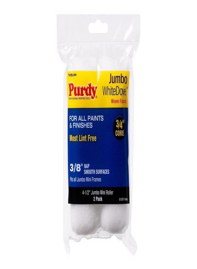 Purdy 140624012 Jumbo Mini White Dove Roller Replacements, 2-Pack, 4-1/2 inch x 3/8 inch nap - Image 1