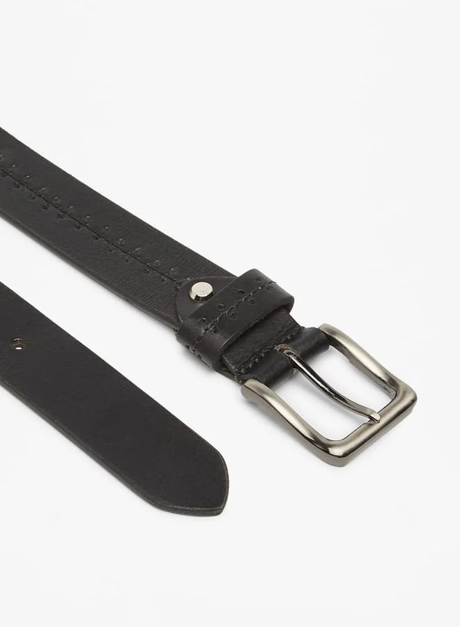 Lee Cooper Men Leather Belt with Pin Buckle