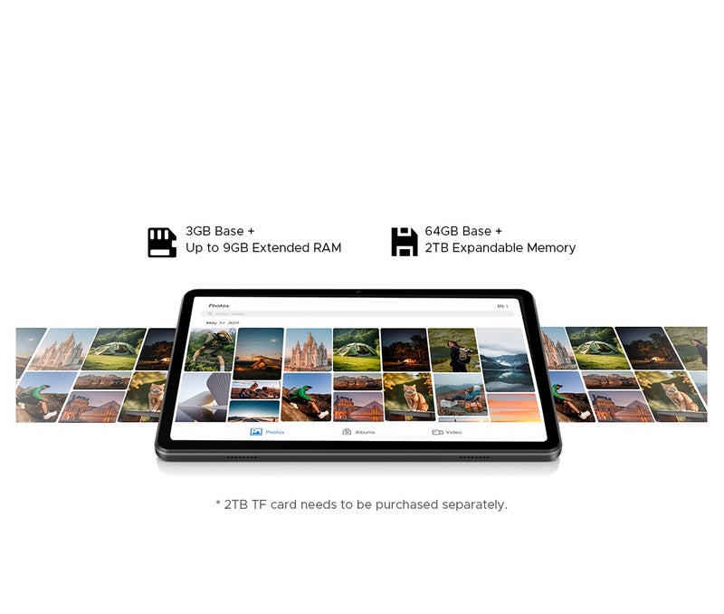 دوجي شاشة 10.1 بوصة IPS بدقة HD، نظام Android 15، ذاكرة 12GB RAM، سعة تخزين 64GB ROM، مع كيبورد + ماوس + قلم ستايلس، لون Meteorite Grey - Image 4