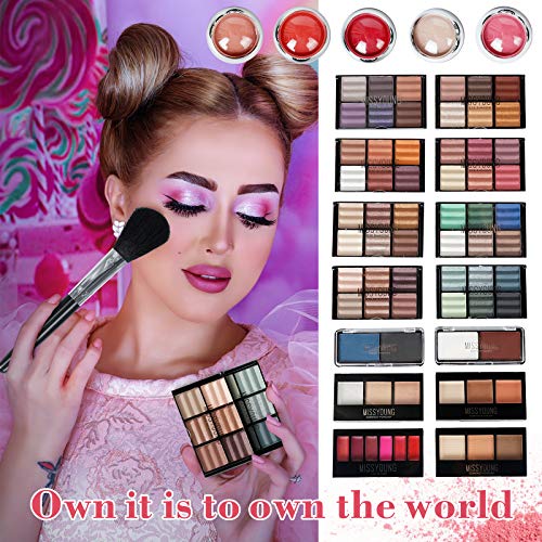 FantasyDay All-in-one Holiday Make up Gift Set | Makeup Kit for Women Full Kit Essential Starter Bundle Include Eyeshadow Palette Lipstick Blush Foundation Concealer Face Powder Mascara Lipgloss Brush - Image 5