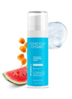 CONSCIOUS CHEMIST 1% Hyaluronic Acid Serum | 30ml | Face Serum for Dry Skin, Ceramide Serum with Plankton Extract, Treat Dull & Dehydrated Skin, Plumps & Hydrates, Face Serum for Men & Women - Hydro+  - Image 1