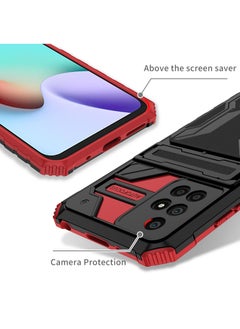 RICOONLINE Shockproof  Protective Cases Cover Compatible for Redmi 10/Redmi 10 Prime Red  - Image 4
