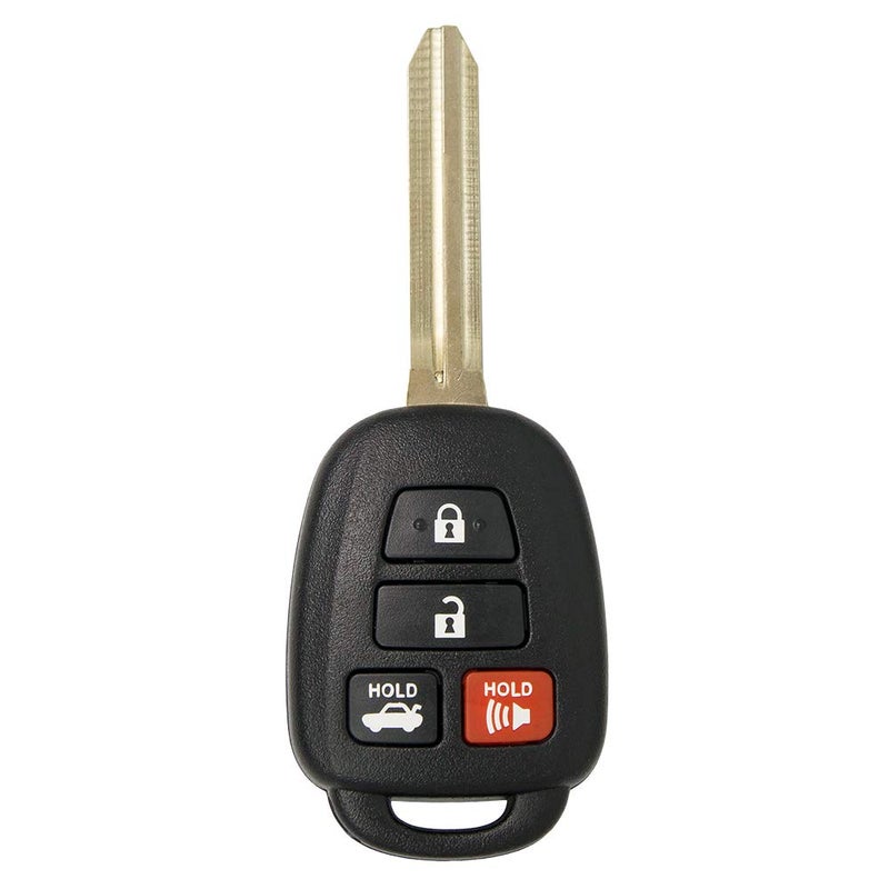 Keyless2Go New Uncut Keyless 4 Button Replacement Remote Head Key Fobs for 2015 Toyota Camry with H Chip