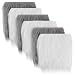 Alphatool 6Pcs White Grey Faux Fur Fabric 1010 Artificial Fuzzy Fur Fabric Warm and Breathable Fur Square Patches for DIY Crafts Sewing Cushion Pad Chair Cover Christmas Day Gnomes Decors - Image 2