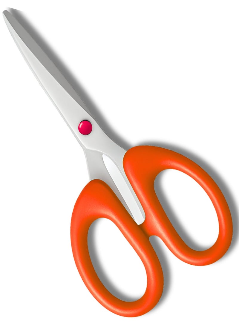 Stationery Stainless Steel Student Scissors - Orange Color - Image 1