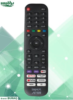 Impex Smart New Remote Control مناسبة لـ Impex Arrow TV LED