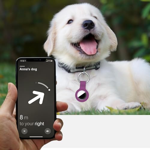 Linsaner Case for AirTag 2nd Gen (2026) & 1st Gen, Silicone Holder Keychain Key Ring, Protective Cover for Apple for Air Tags, GPS Finder Accessories for Bags, Pets, Kids, Luggage, Deep Purple - Image 4