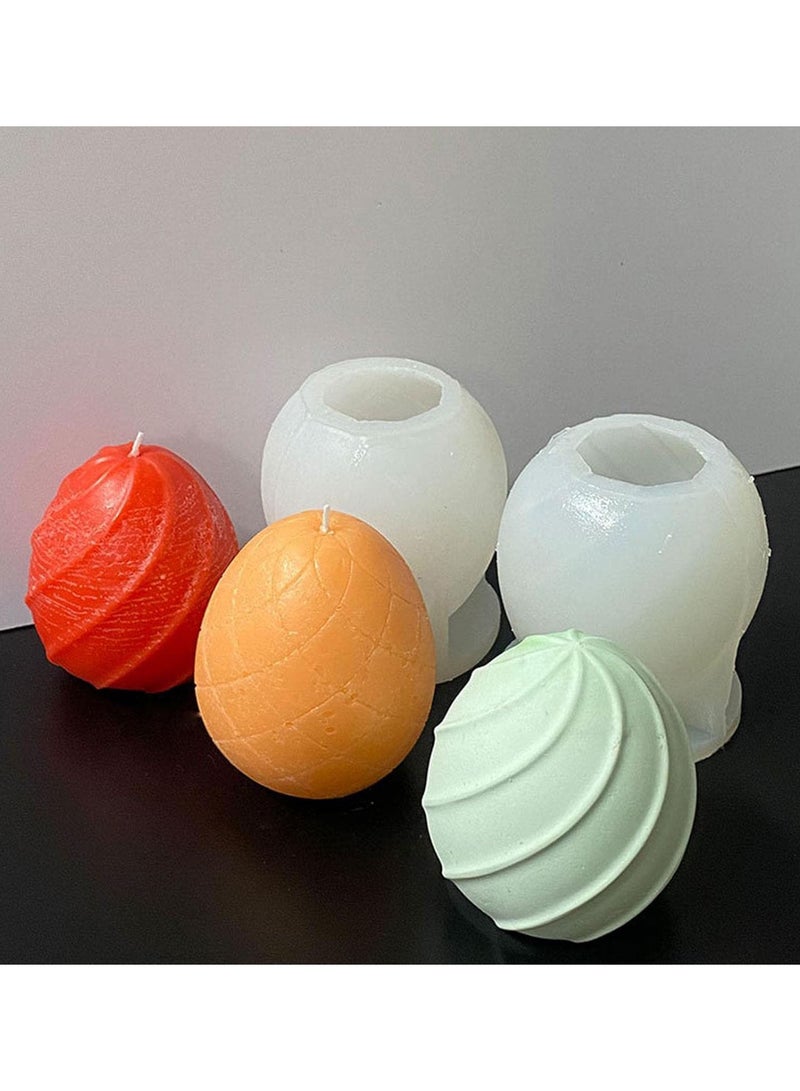 GGOOT Easter Egg Silicone Molds - 3D Easter Egg Shaped Candle Making Mould - DIY Crafting Supplies for Fondant Cake Fondant Chocolate Aromatherapy Candle  - Image 2