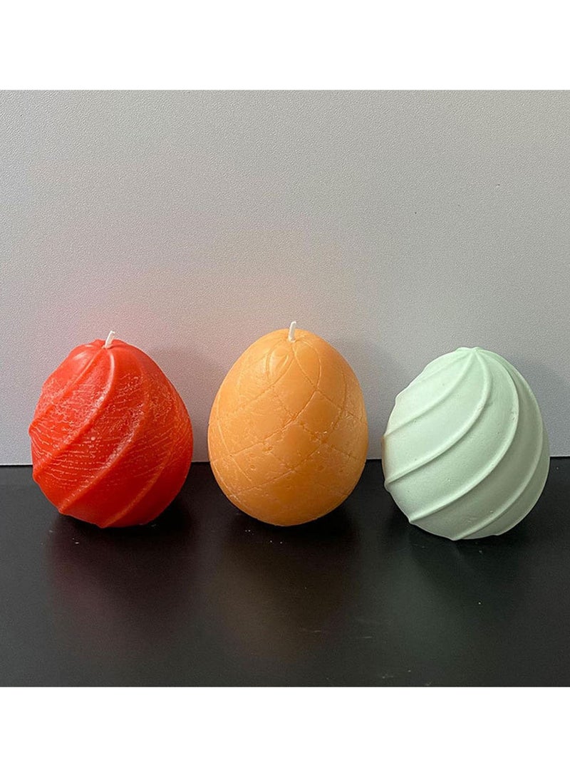 GGOOT Easter Egg Silicone Molds - 3D Easter Egg Shaped Candle Making Mould - DIY Crafting Supplies for Fondant Cake Fondant Chocolate Aromatherapy Candle  - Image 3