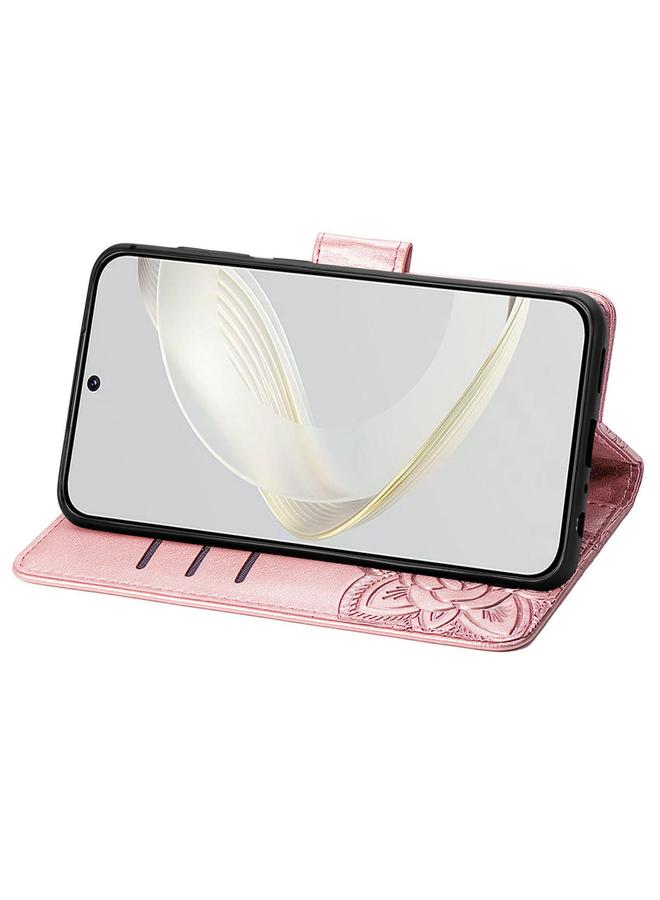 Green Tiger Case For Huawei Nova 11 Pro Butterfly Love Flower Embossed Leather Phone Case - Image 4