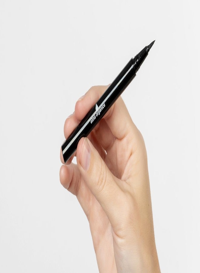 Elina Organics Long Day Stay Natural Liquid Eyeliner - Brown - Image 4