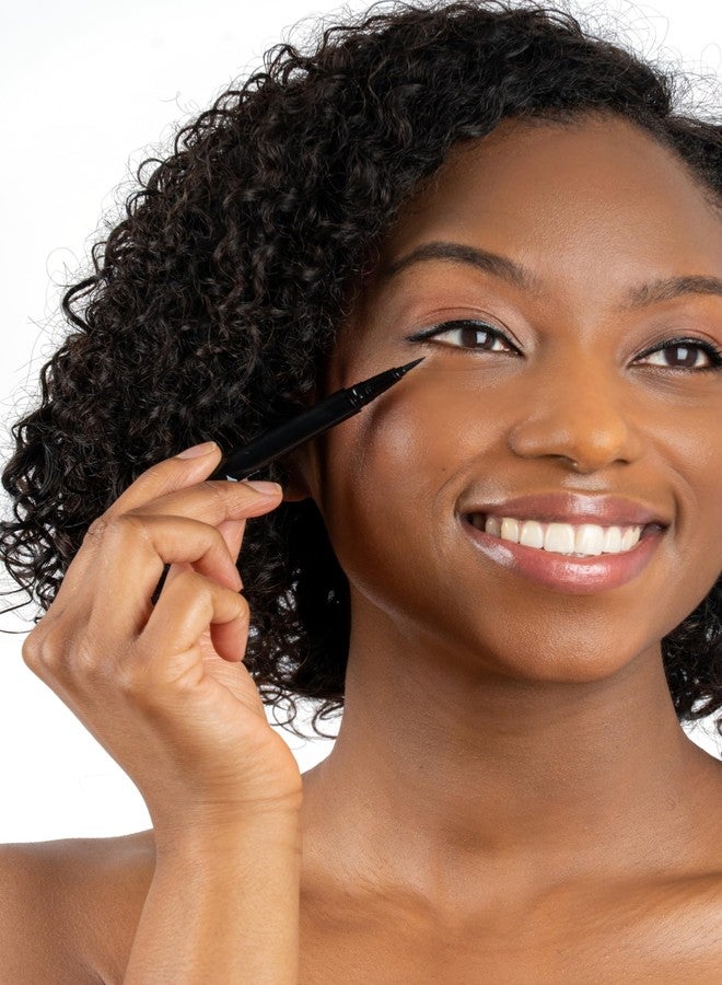 Elina Organics Long Day Stay Natural Liquid Eyeliner - Brown - Image 3