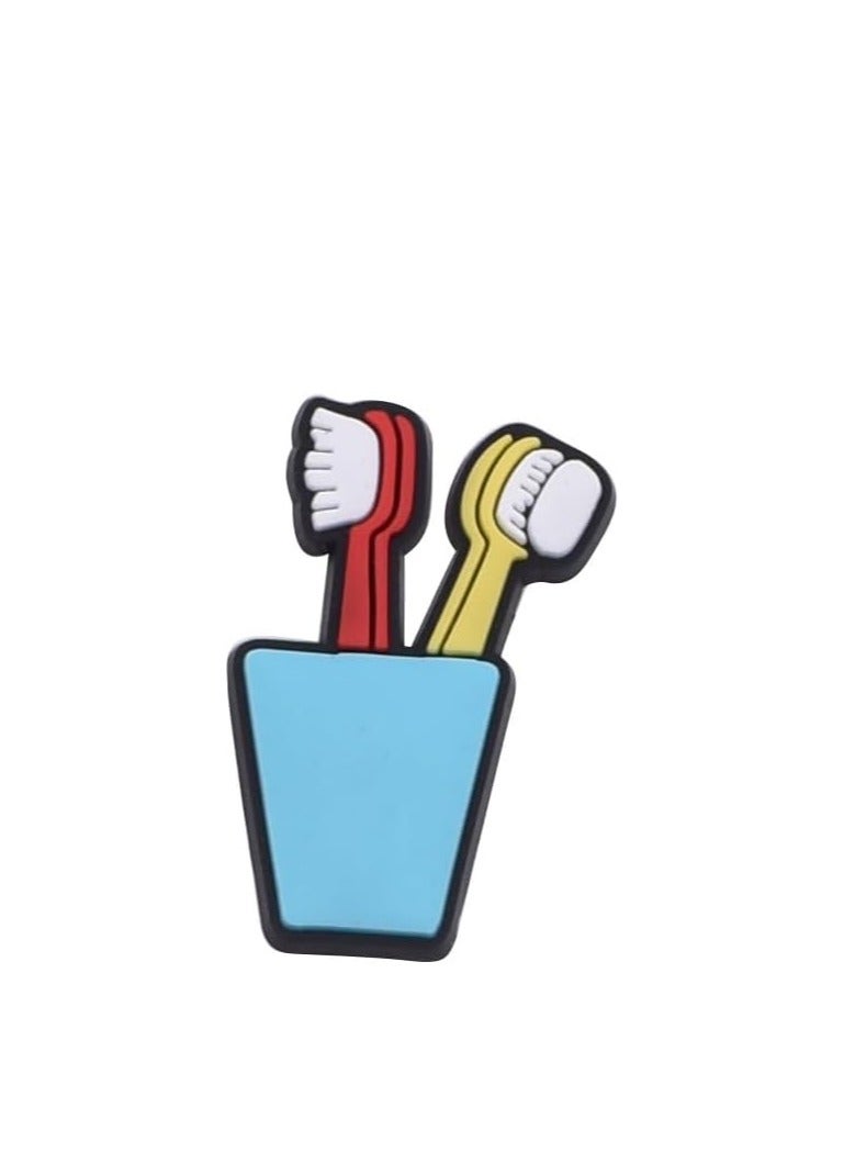 KASTWAVE أحجار زينة الأحذية، 26 قطعة من أحجار PVC للأحذية، أساور سيليكون للأحذية، أحجار PVC للأحذية القابلة للتعديل، أشكال مختلفة، إبزيم الأحذية المثقوب، هدية حفلة للأطفال والمراهقين - Image 5