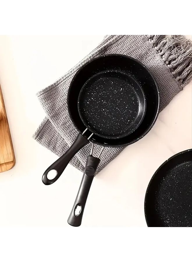 Small Stone Nonstick Frying Pan Set Lightweight Flat Bottom For Omelet - Image 2