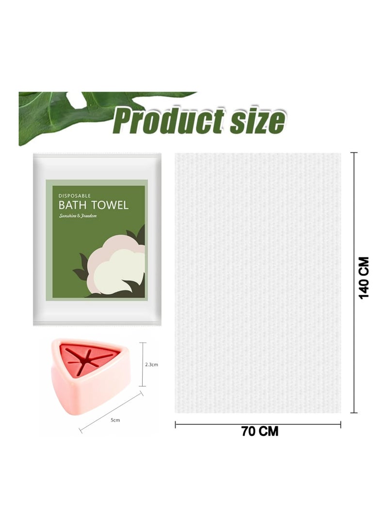 ArcShine® Disposable Bath Towels 15 Pack with Hanging Hooks | Multi Sizes & Packs Soft, Absorbent & Individually Packed Shower Towels for Travel, Spa, Gym, Hotel, Camping & Sports (70 x 140 cm) - Image 2