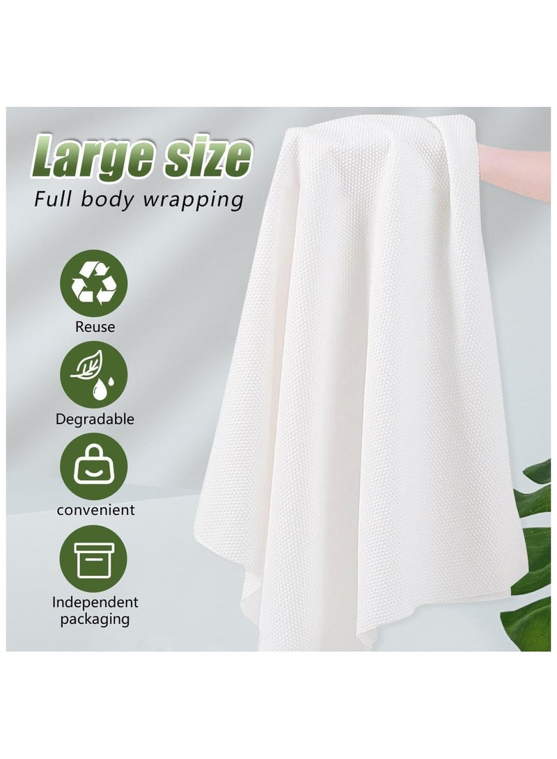 ArcShine® Disposable Bath Towels 15 Pack with Hanging Hooks | Multi Sizes & Packs Soft, Absorbent & Individually Packed Shower Towels for Travel, Spa, Gym, Hotel, Camping & Sports (70 x 140 cm) - Image 4