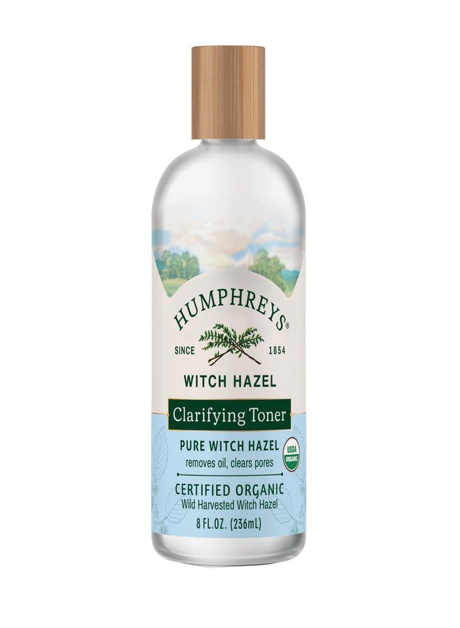 Humphreys Witch Hazel Clarifying Toner | Wild Harvested Witch Hazel | USDA Organic | Natural | Hydrating | Clears Pores & Removes Oil | 8 Fl Oz - Image 1