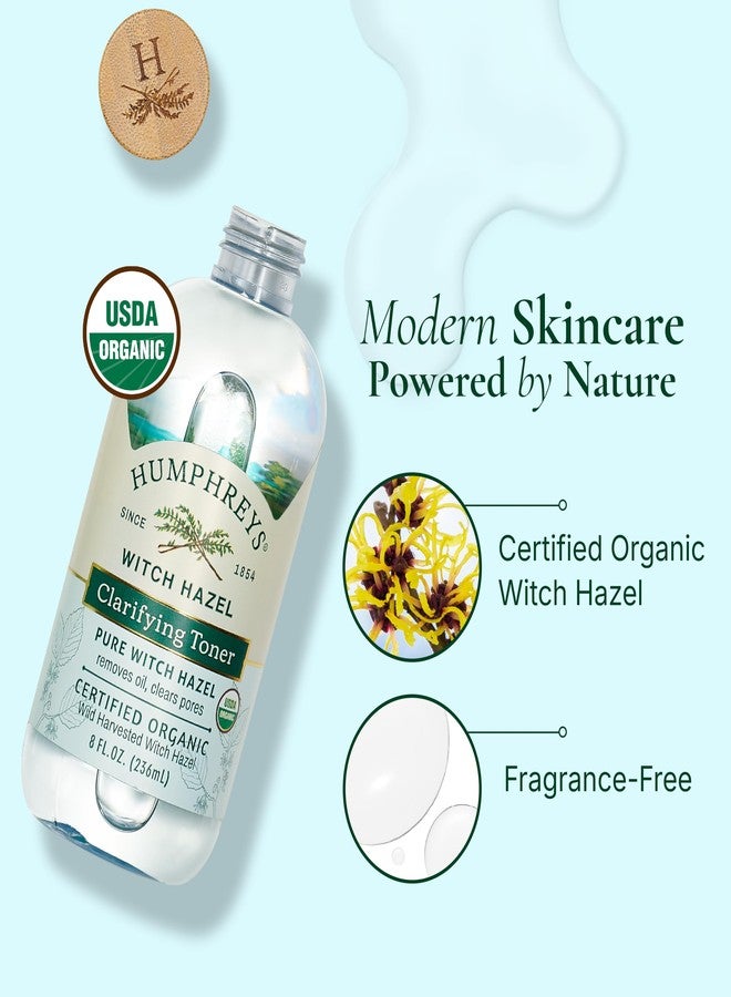 Humphreys Witch Hazel Clarifying Toner | Wild Harvested Witch Hazel | USDA Organic | Natural | Hydrating | Clears Pores & Removes Oil | 8 Fl Oz - Image 4