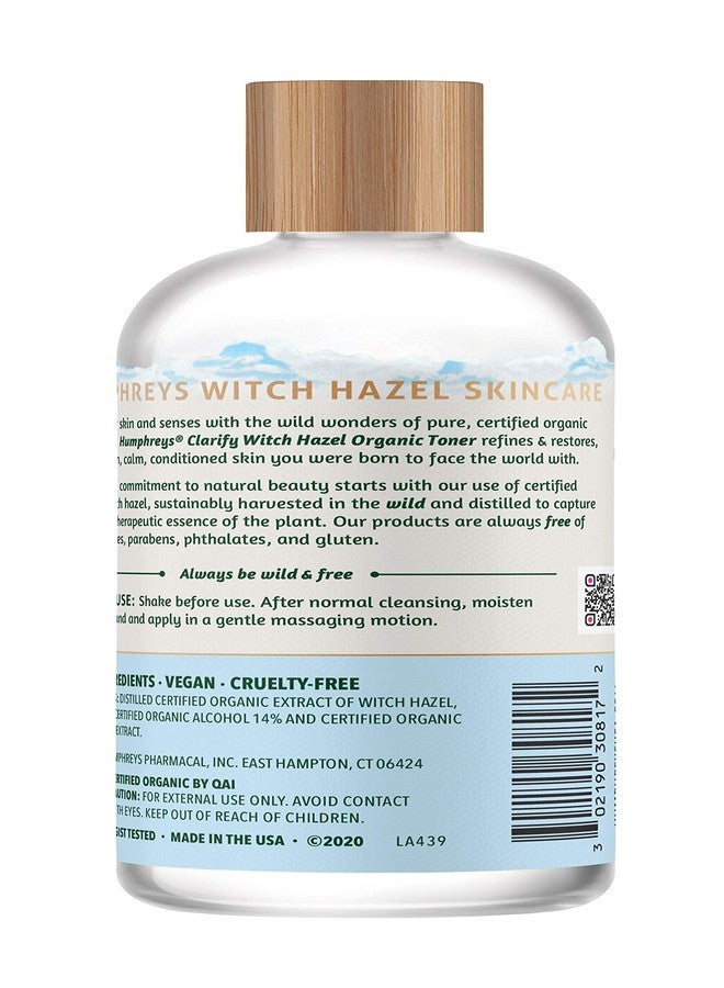 Humphreys Witch Hazel Clarifying Toner | Wild Harvested Witch Hazel | USDA Organic | Natural | Hydrating | Clears Pores & Removes Oil | 8 Fl Oz - Image 2