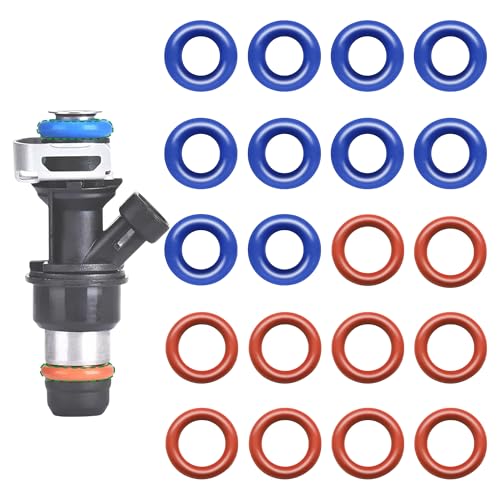 JA&MIU JAMIU 20 PCS Fuel Injector ORing Set ORing Injector Rebuild Kit Universal Repair Kit for Various Vehicle Model Replacement 2171588 Fuel Injector ORing Seal Kit for GM - Image 1